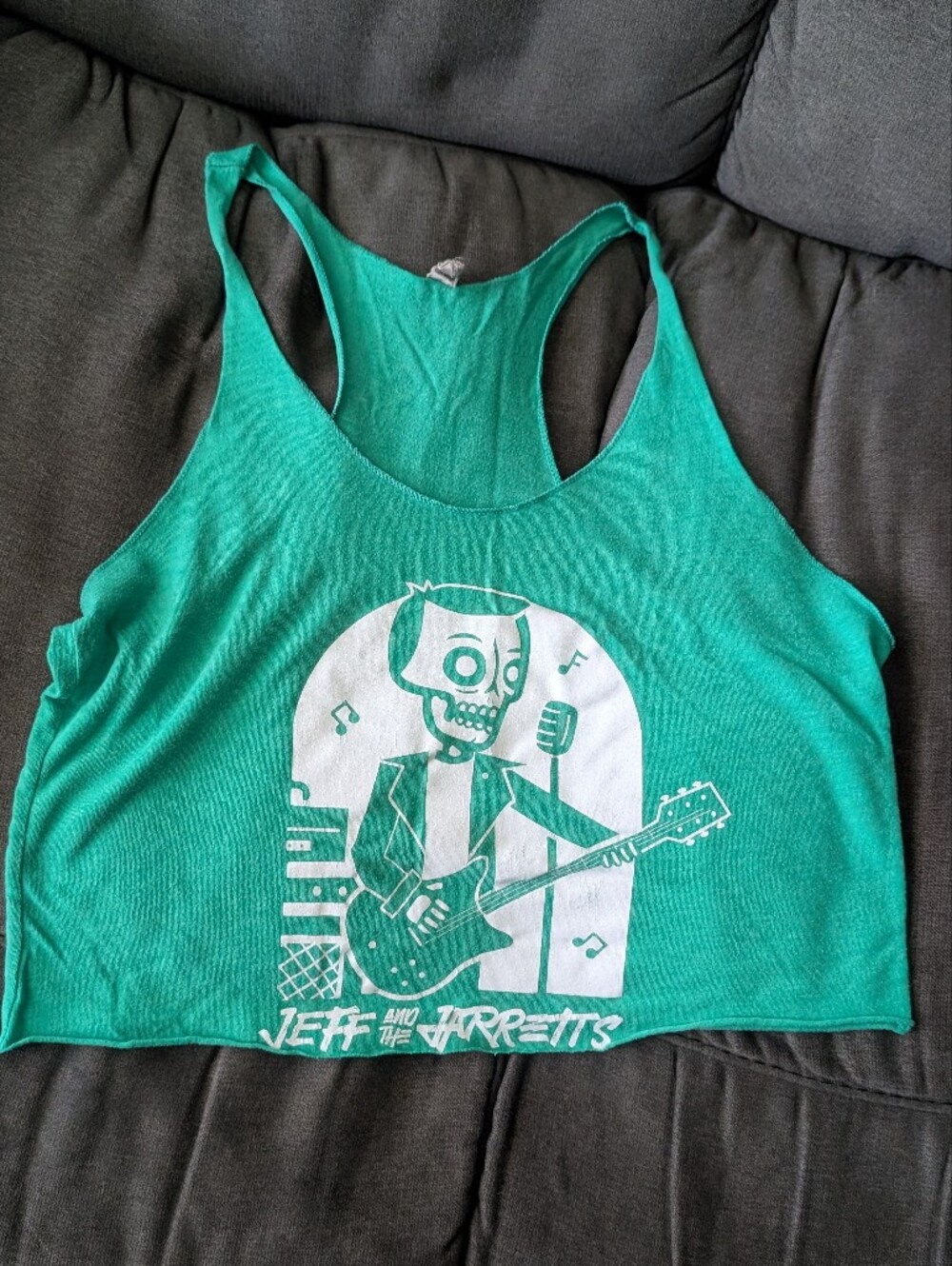Jeff and the Jarretts Green Cropped Tank Top